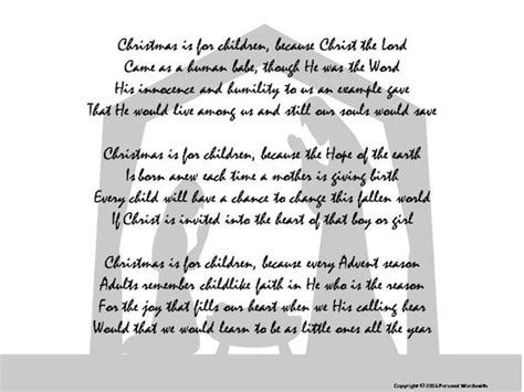 Nativity Poem Digital Print Downloadable Christmas Poetry | Etsy