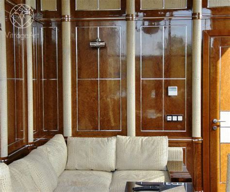 Wood, modern, classic, home, gold By Vitrage Art company. | Wood, Doors ...