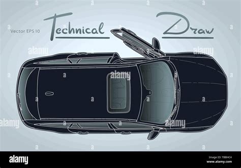 Car from top view vector. Flat design auto Stock Vector Image & Art - Alamy