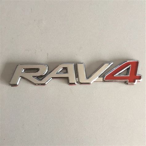 ABS Chrome for Toyota RAV4 logo Trunk Lid Emblem Badge Sticker Logo ...