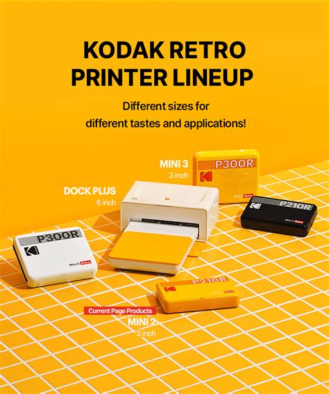 Kodak Mini 2 Retro (P210R) Portable Instant Photo Printer | 2.1 x 3.4 ...