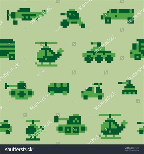 Pixel art war seamless vector pattern - Royalty Free Stock Vector ...