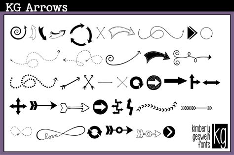 KG Arrows Font | Symbol Fonts ~ Creative Market