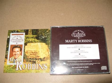 Marty Robbins Country Classics Readers Digest 3 cd Ex+ Condition (C23 ...