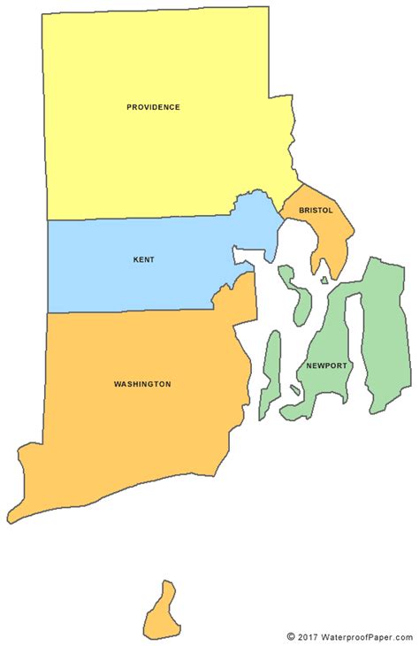 Printable Rhode Island Maps | State Outline, County, Cities