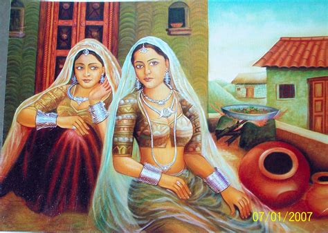 Rural ladies of ancient India Painting by Artsy Rudra - Pixels