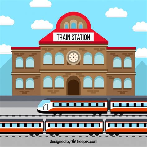 Train Station Vector at Vectorified.com | Collection of Train Station ...