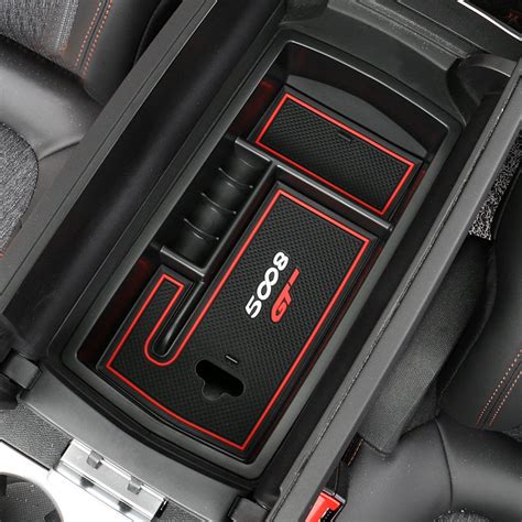 1*Accessories Armrest Console Central slot storage Box for Peugeot 5008 2017