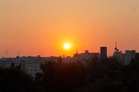 Sunrise Above City Horizon Frame Image Photo Background And Picture For Free Download - Pngtree