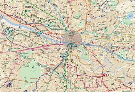 Metro à Glasgow & bus : Carte, tarifs, lieux d'intérêt par station