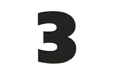 Bold Number 3 · Creative Fabrica