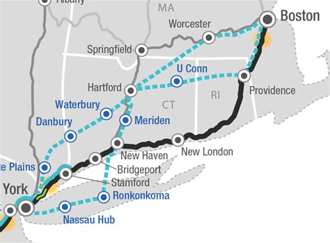 Amtrak Northeast Regional Stops Map