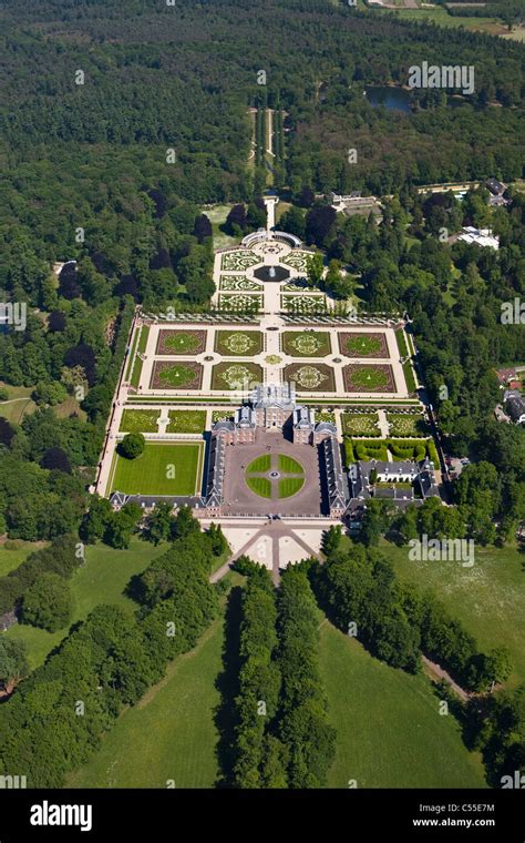 The Netherlands, Apeldoorn, Royal Palace Het Loo. Museum and gardens. Aerial Stock Photo - Alamy