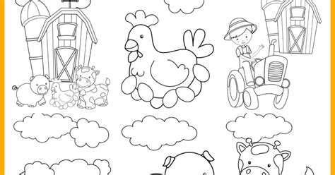 Farm Animal Printable Colouring Pages - Messy Little Monster