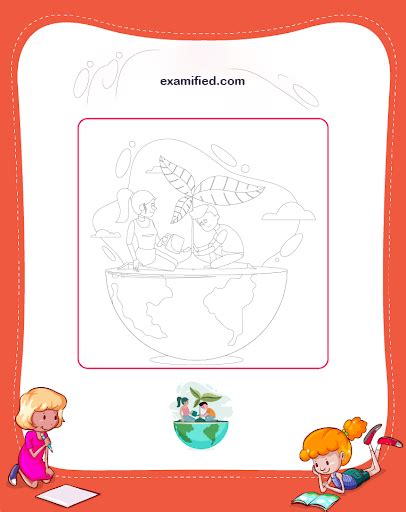 Save Trees Drawing for Kids - Draw Save Trees Free Printable Picture