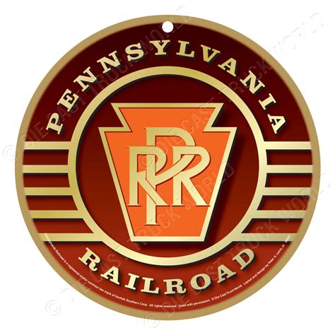 Pennsylvania Railroad Logo Wood Plaque / Sign