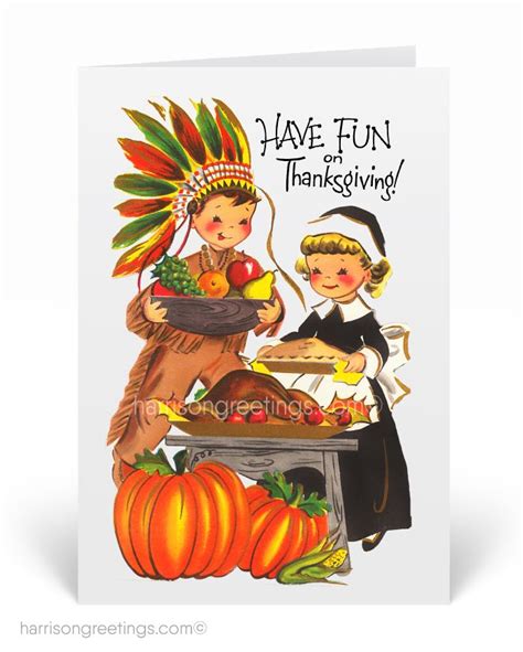 1950s Vintage Thanksgiving Greeting Cards | Vintage thanksgiving greeting cards, Thanksgiving ...