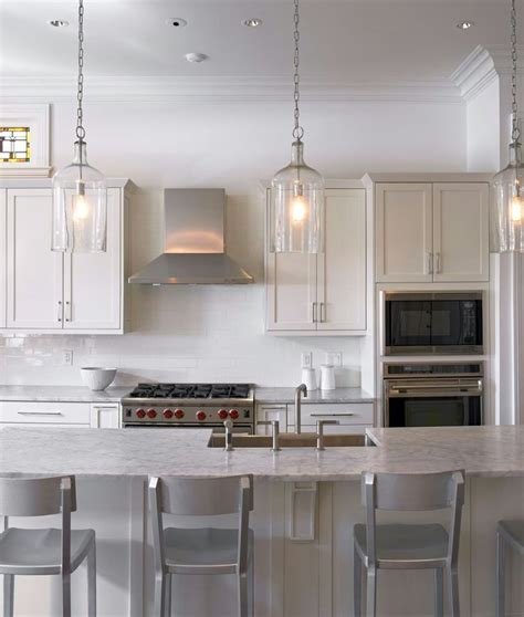 Pendant light | Lighting fixtures kitchen island, White kitchen design, Kitchen lighting design