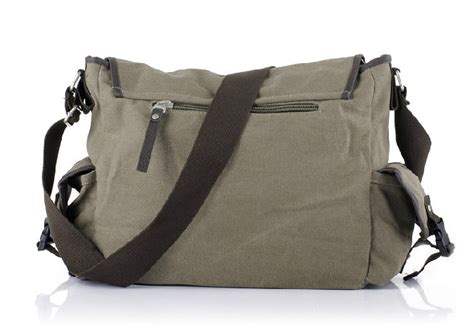 Canvas shoulder messenger bag, canvas messenger bag men - BagsEarth