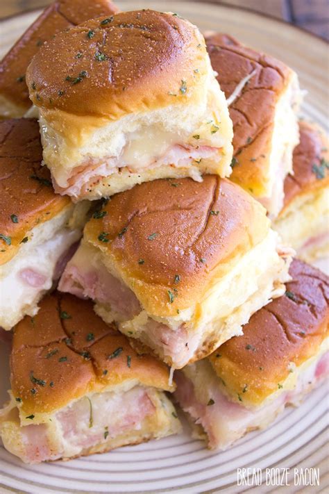 Ham & Turkey Club Sliders • Bread Booze Bacon