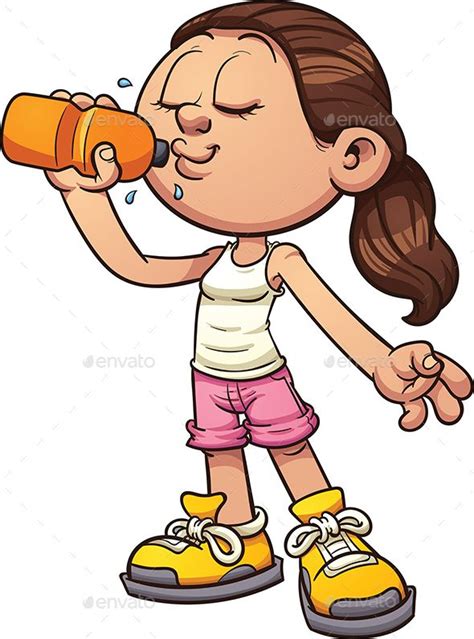 Drinking Water | Cartoon clip art, Best cartoon characters, Cartoon drawings