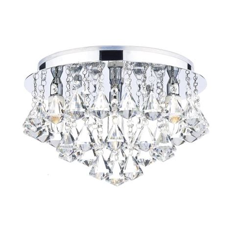 Dar Lighting Modern IP44 Crystal Bathroom Flush Ceiling Light -Fringe FRI0450 - Lighting from ...