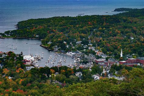 Early Fall Colors of Camden Maine Photograph by Jeff Folger