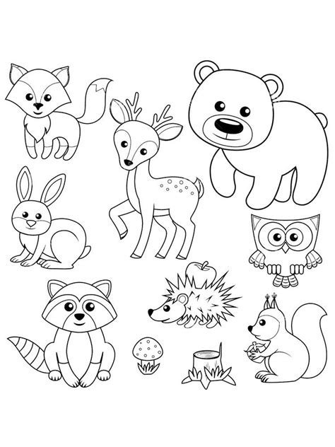 Free Forest Animals coloring pages. Download and print Forest Animals coloring pages | Dieren ...