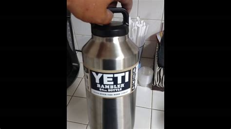 Yeti rambler 64 oz bottle first impression - YouTube