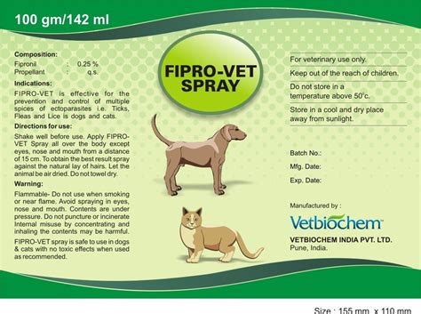 Fipronil Spray at best price in Pune by Vetbiochem India Private Limited | ID: 12702758897