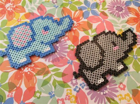 elephant | Diy perler beads, Perler beads, Perler bead templates