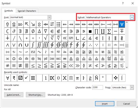 How to type for all (∀) symbol in Word - PickupBrain: Be Smart