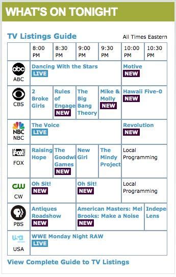 TV Listings- Find Local TV Listings and Watch Full Episodes - Zap2it ...