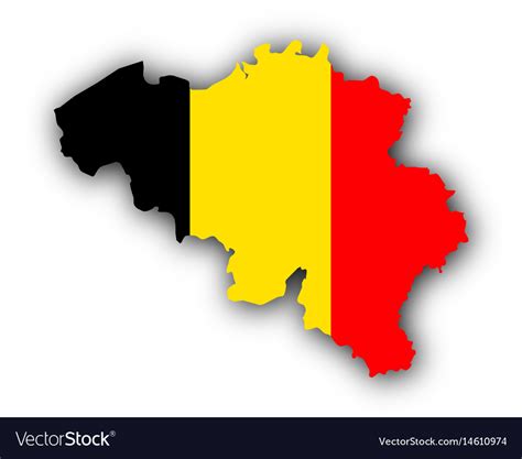 Map and flag belgium Royalty Free Vector Image