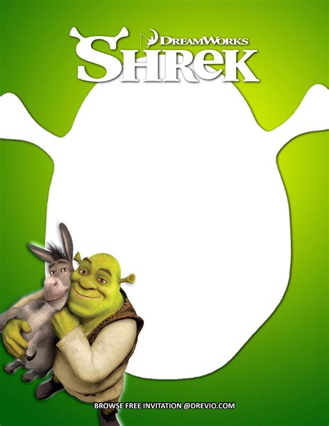 (FREE Invitations) Shrek Birthday Invitations + Party Ideas | Download ...