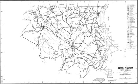 1990 Road Map of Bertie County, North Carolina