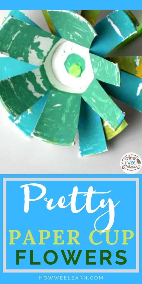Pretty Paper Cup Flowers | Easy crafts for kids, Fine motor activities for kids, Fun crafts for kids