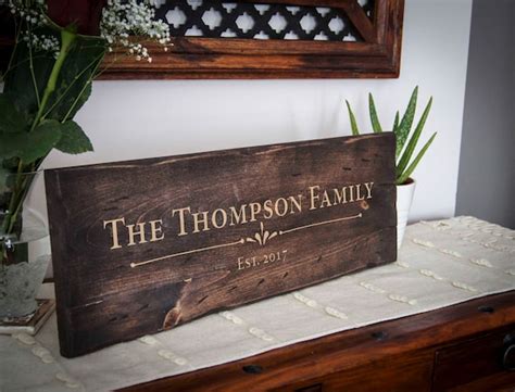 Custom Wood Signs Personalized Family Name Wood Sign Rustic - Etsy