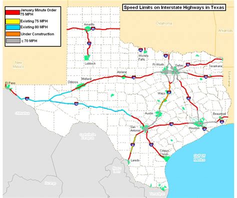 Speed Limits On Interstate Highways In Texas [4200X3519] : Mapporn ...