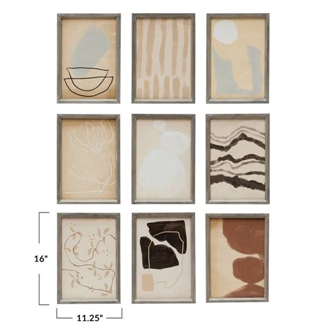 Wood Framed Wall Décor with Abstract Image Set | Michaels