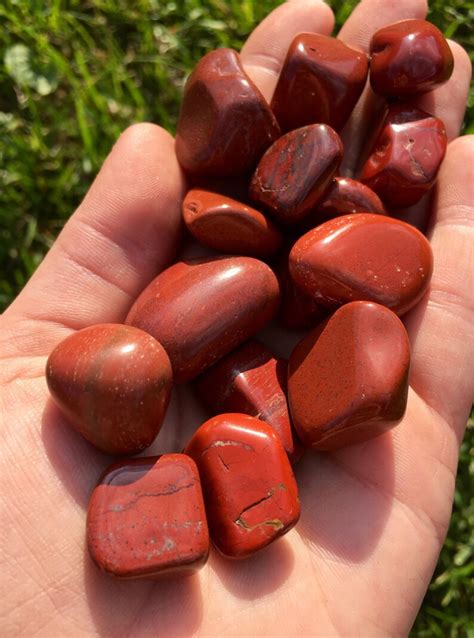 Red Jasper Stone tumbled gemstone Red Jasper healing | Etsy