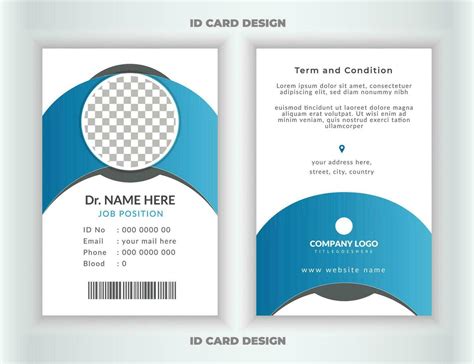 Medical Healthcare Nurse Id Card Design. 36477202 Vector Art at Vecteezy