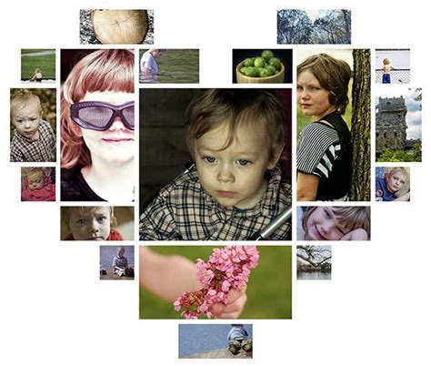 PhotoEffect: Heart Shaped Photo Collage in GIMP [Free Template]