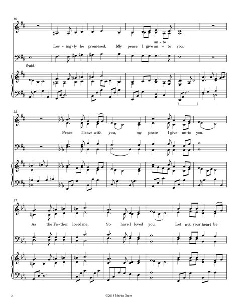 Peace I Leave With You (by Martin Green -- SATB)