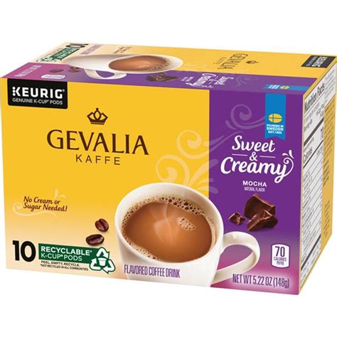 Gevalia Kaffe Sweet & Creamy Mocha Flavored Coffee Drink 10 K-Cup Pods | Hy-Vee Aisles Online ...