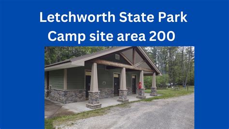 Letchworth State Park Camping Site area 200 - YouTube