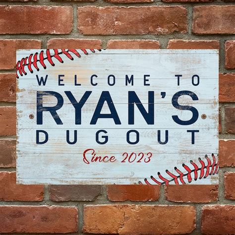 Baseball Dugout Sign - Etsy