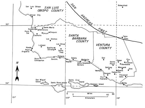 Santa Barbara County Cities Map