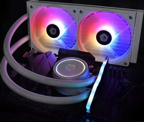 ID-COOLING ZOOMFLOW 240X Snow CPU Water Cooler 5V Addressable RGB AIO ...