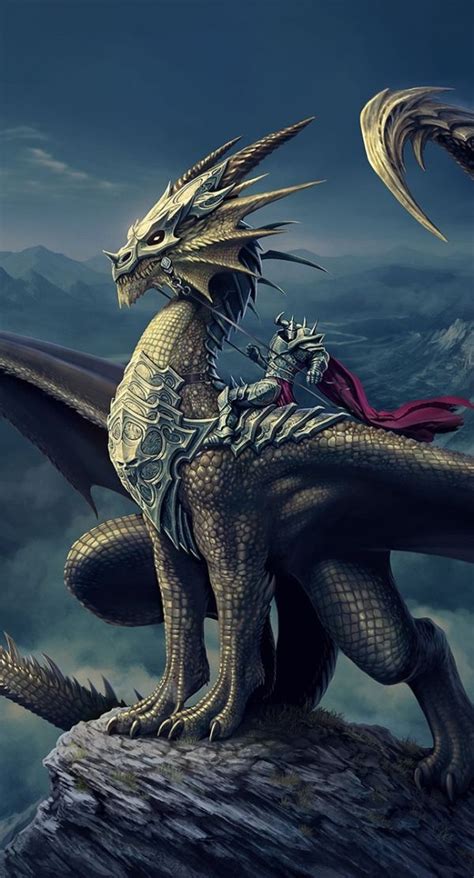 Dragon Mountains by *Deligaris on deviantART (cropped for detail) by leta | Мифические существа ...